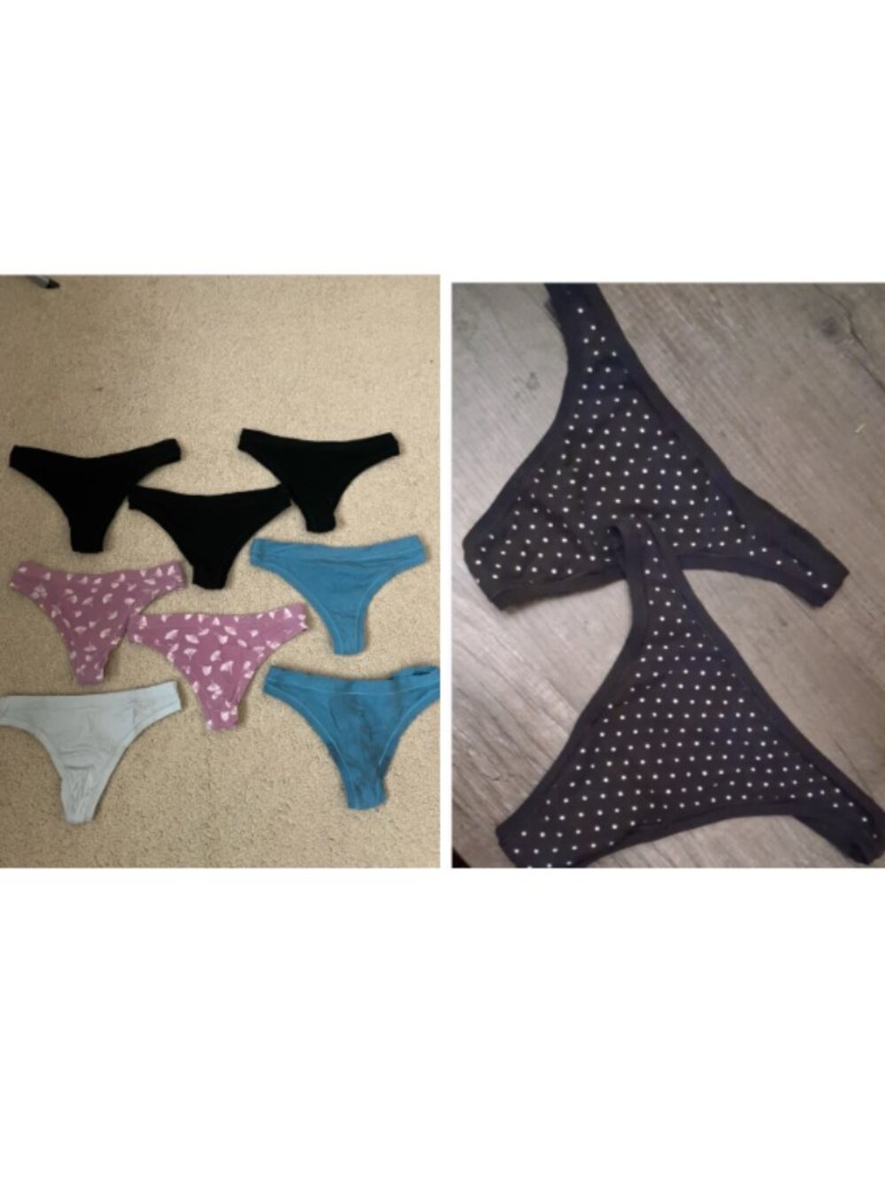 Cotton stretch comfort thong bundle of 10, XS x8 Auden and x2 Gap Body